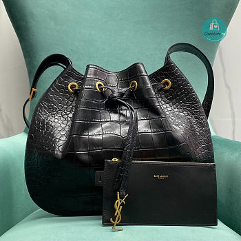 YSL Black 'paris Vii Large' Shoulder Bag 43x1x33cm
