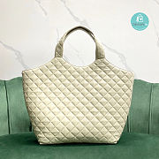 YSL Icare Maxi Shopping Bag In Quilted Lambskin White 35x8x43cm - 5