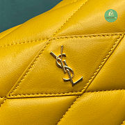 YSL yellow Sade Puffer Envelope Clutch Bag 35x9x18 - 4