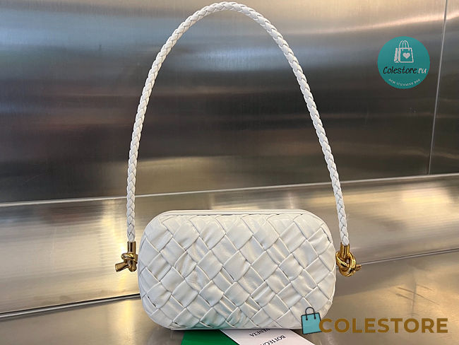 Bottega Veneta Knot On Strap White 717623 20x12x5x5cm  - 1