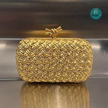 Bottega Veneta Yellow Knot Clutch Bag M9988 19x11.5x5cm