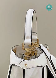 Fendi White Peekaboo Iseeu Medium Tote Bag 33.5x13x25.5cm - 2