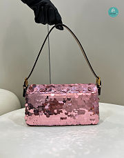Fendi Borsa in paillette rosa 27x5x14cm - 2