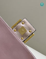Fendi Borsa in paillette rosa 27x5x14cm - 6