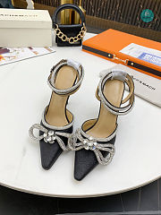 Mach & Mach Crystal Embellished Pumps Black 9.5cm - 1