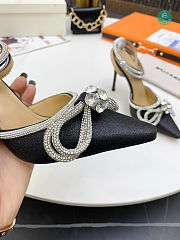 Mach & Mach Crystal Embellished Pumps Black 9.5cm - 5