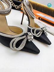 Mach & Mach Crystal Embellished Pumps Black 9.5cm - 2