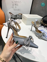 Mach & Mach Crystal Embellished Pumps Grey 9.5cm - 1