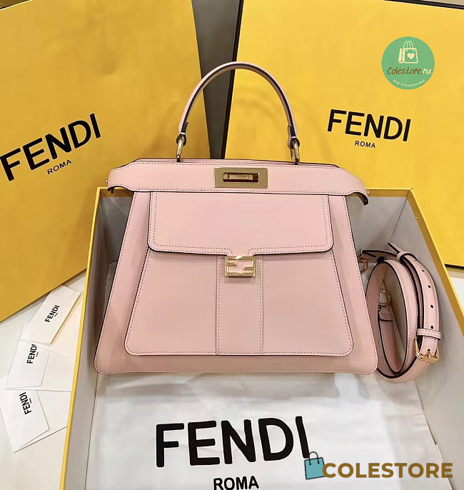 Fendi Pink Peekaboo Iseeu Medium Tote Bag 33.5x13x25.5cm - 1