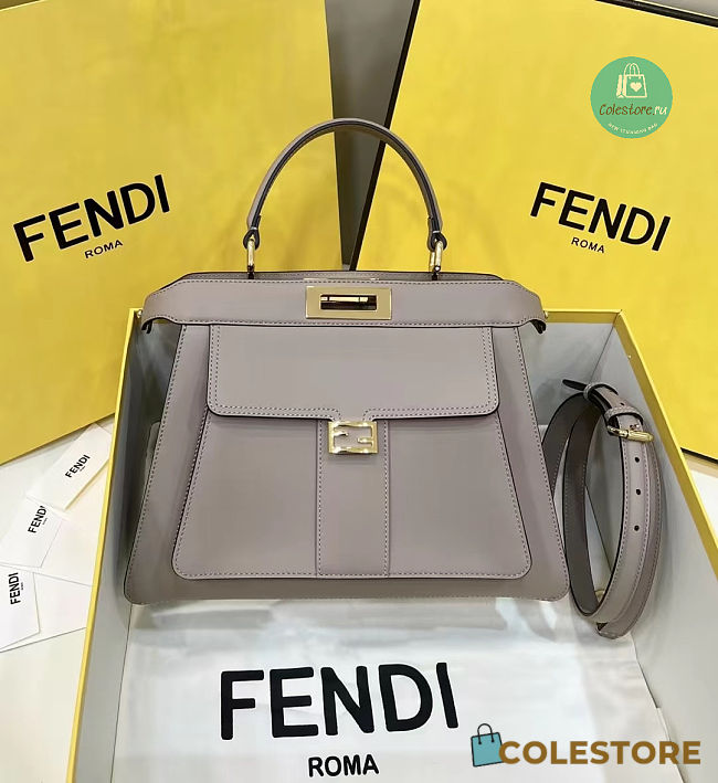 Fendi Grey Peekaboo Iseeu Medium Tote Bag 33.5x13x25.5cm - 1