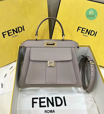 Fendi Grey Peekaboo Iseeu Medium Tote Bag 33.5x13x25.5cm