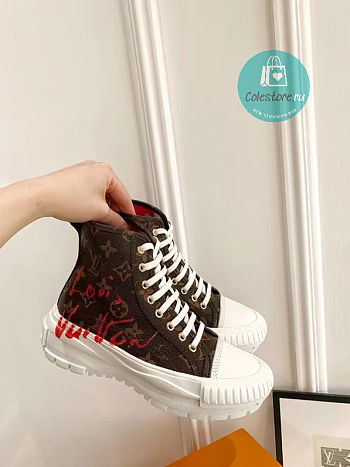 Louis Vuitton Squad Sneaker Boot Brown 