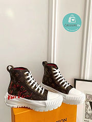 Louis Vuitton Squad Sneaker Boot Brown  - 4
