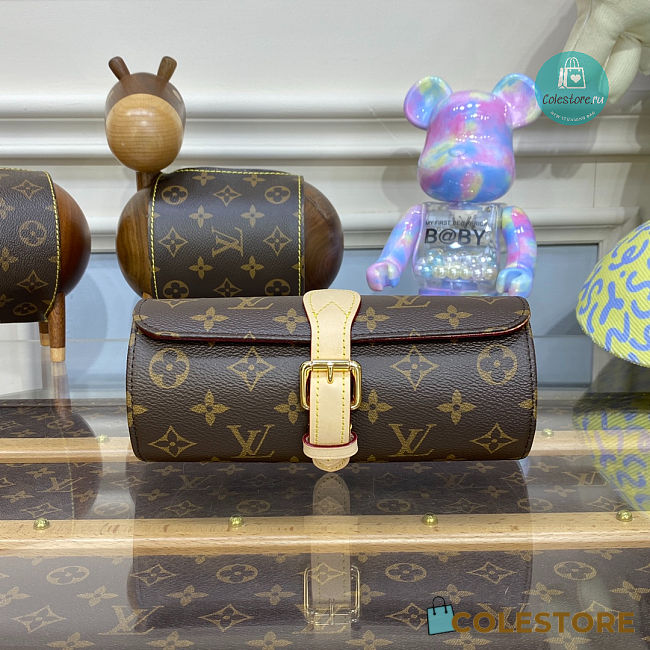 Louis Vuitton 3 Watches Case Monogram Brown - 1