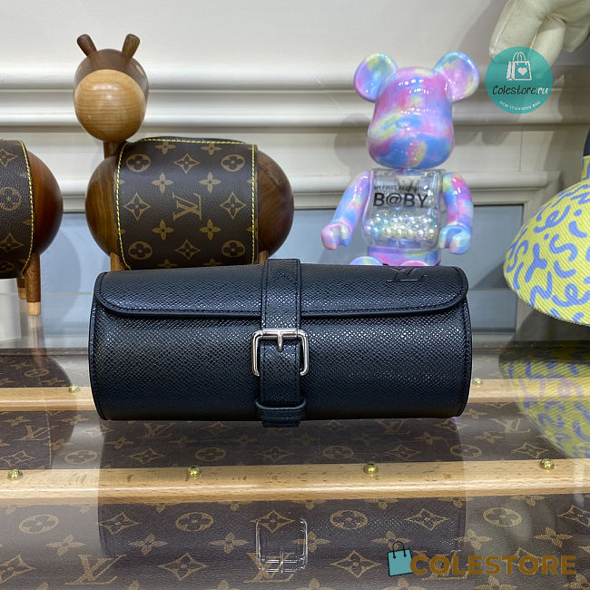 Louis Vuitton 3 Watches Case Black - 1