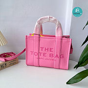 Marc Jacobs The Leather Medium Tote Bag Pink 26×20×13cm - 2