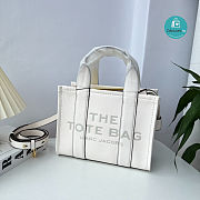 Marc Jacobs The Leather Medium Tote Bag White 26×20×13cm - 1