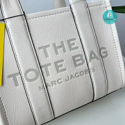Marc Jacobs The Leather Medium Tote Bag White 26×20×13cm - 5