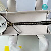 Marc Jacobs The Leather Medium Tote Bag White 26×20×13cm - 4