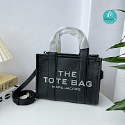 Marc Jacobs The Leather Medium Tote Bag Black 26×20×13cm - 1