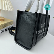 Marc Jacobs The Leather Medium Tote Bag Black 26×20×13cm - 5