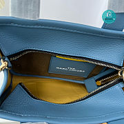 Marc Jacobs The Leather Medium Tote Bag Blue 26×20×13cm - 4