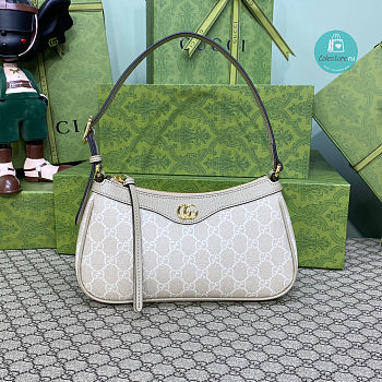 Gucci Ophidia Handbag White Size 25x15x6.5cm