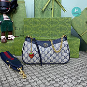 Gucci Ophidia Strawberry Handbag Blue Size 25x15.5x6cm - 1