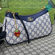 Gucci Ophidia Strawberry Handbag Blue Size 25x15.5x6cm - 3