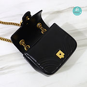 Gucci GG Marmont Mini Shoulder Bag Black Size 18x15x8cm - 5