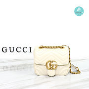 Gucci GG Marmont Mini Shoulder Bag White Size 18x15x8cm - 1
