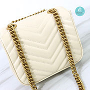 Gucci GG Marmont Mini Shoulder Bag White Size 18x15x8cm - 4