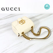 Gucci GG Marmont Mini Shoulder Bag White Size 18x15x8cm - 5