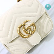 Gucci GG Marmont Mini Shoulder Bag White Size 18x15x8cm - 6