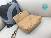 Chanel 19 Calfskin Beige Flap Bag Size 30x20x10cm - 6