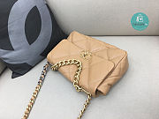 Chanel 19 Calfskin Beige Flap Bag Size 30x20x10cm - 5
