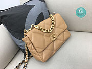Chanel 19 Calfskin Beige Flap Bag Size 30x20x10cm - 3