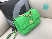 Chanel 19 Calfskin Green Flap Bag Size 30x20x10cm  - 2