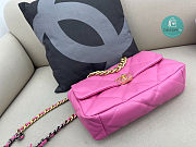Chanel 19 Calfskin Pink Flap Bag Size 30x20x10cm  - 5