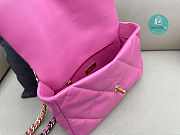 Chanel 19 Calfskin Pink Flap Bag Size 30x20x10cm  - 4