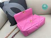 Chanel 19 Calfskin Pink Flap Bag Size 30x20x10cm  - 3