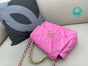 Chanel 19 Calfskin Pink Flap Bag Size 30x20x10cm  - 2
