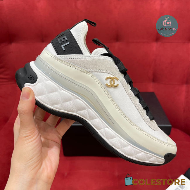 Chanel Wmns Mixed Fibers Sneaker Line White 'Ivory' Size 35-40 - 1