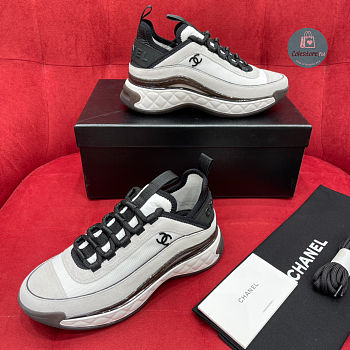 Chanel Wmns Mixed Fibers Sneaker 'Ivory' Line Black Size 35-40