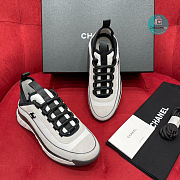 Chanel Wmns Mixed Fibers Sneaker 'Ivory' Line Black Size 35-40 - 6