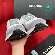 Chanel CC Logo Suede Plain Leather Low-Top Sneakers Blue Light Size 35-40 - 5