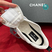 Chanel CC Logo Suede Plain Leather Low-Top Sneakers Blue Light Size 35-40 - 3