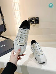Chanel Leather Trainers Sneaker Line Black Size 35-41 - 4