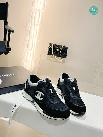 Chanel Leather Trainers Sneaker Black Size 35-41