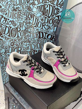 Chanel CC Trainers Beige/Pink Size 35-40